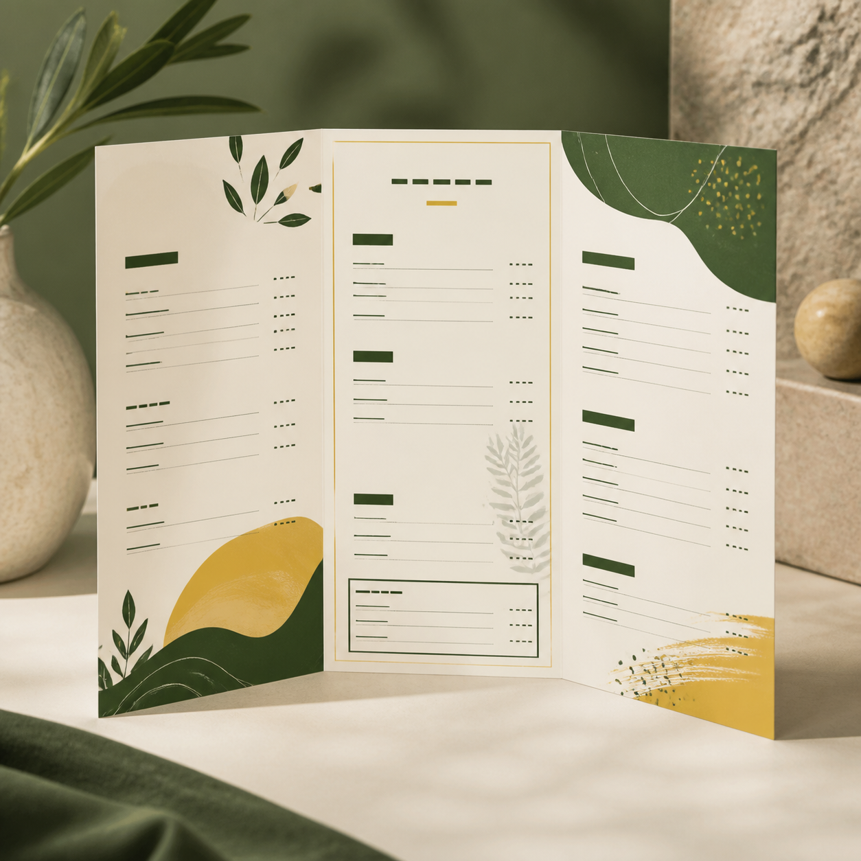 Generic printed menus